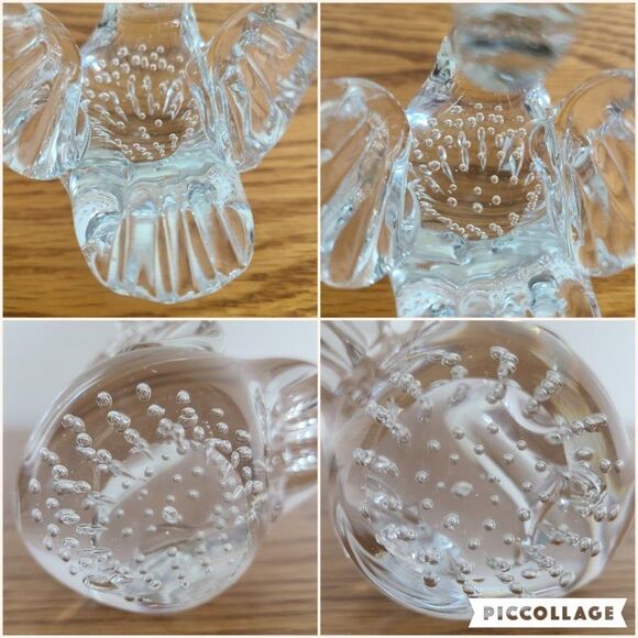 Vintage Precision Controlled Bubble Clear Glass Art Swan Figurine Paperweight - Picture 15 of 15